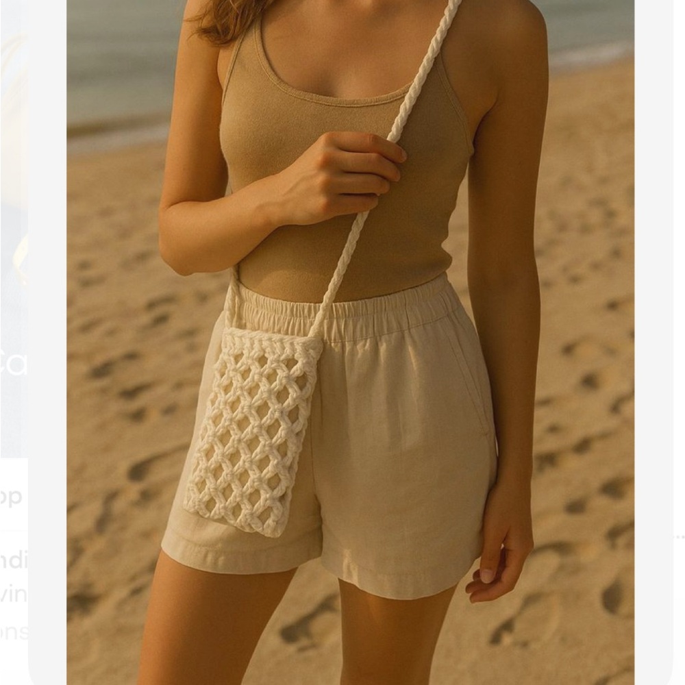 The Sak Cream Crochet Crossbody Bag